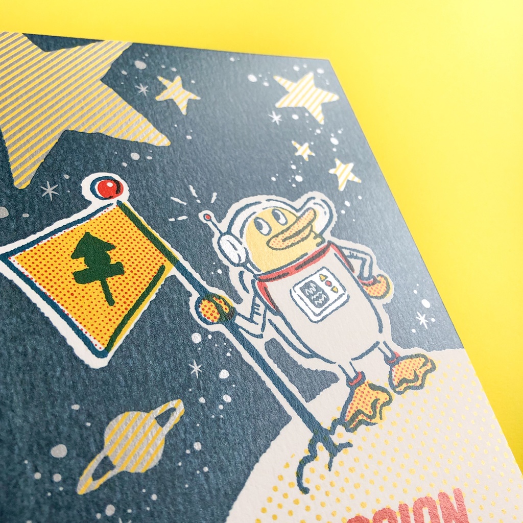 【カモノハシ?のだばしくん】ちょっといいポストカード(宇宙だばしくん): あんしんBOOTHパック(匿名発送)