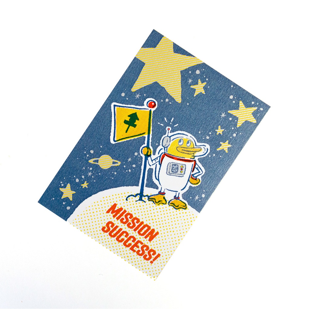 【カモノハシ？のだばしくん】ちょっといいポストカード（宇宙だばしくん）： あんしんBOOTHパック(匿名発送)