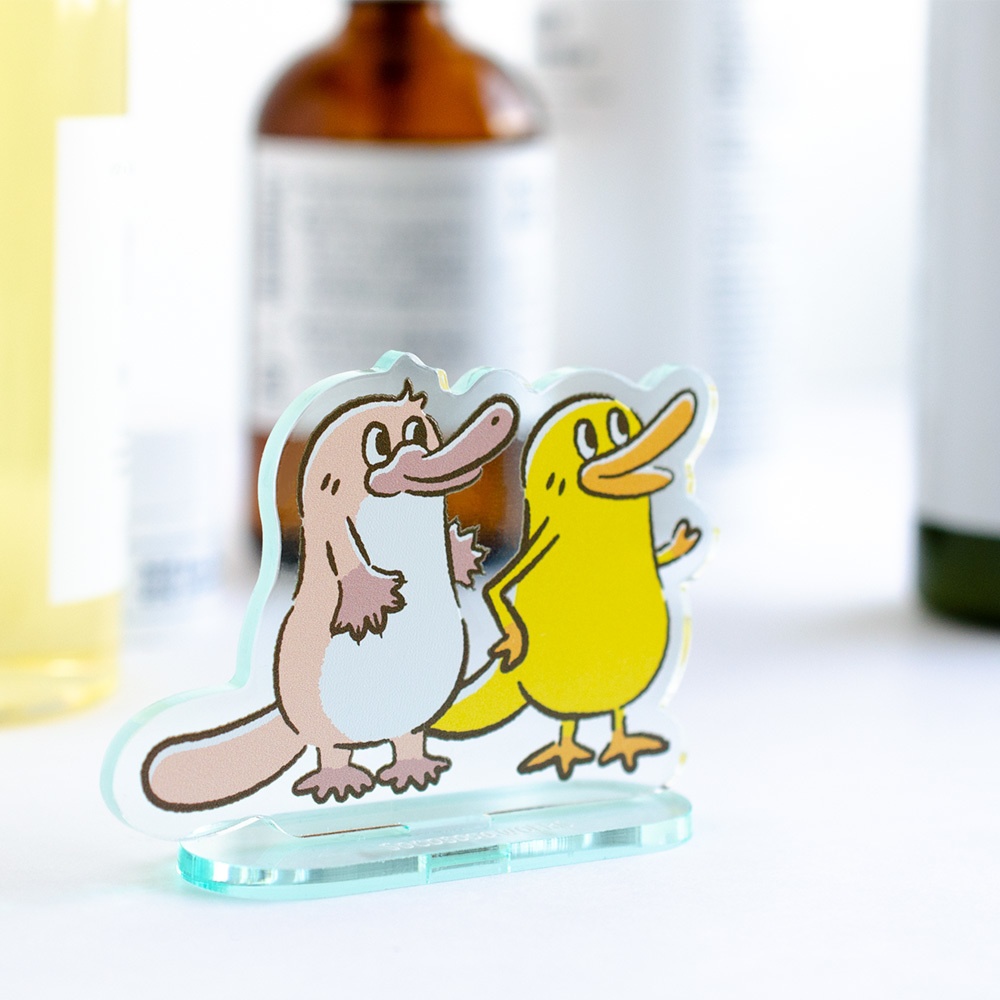 【カモノハシ&カモノハシ?のだばしくん】アクリルスタンド: あんしんBOOTHパック(匿名発送)