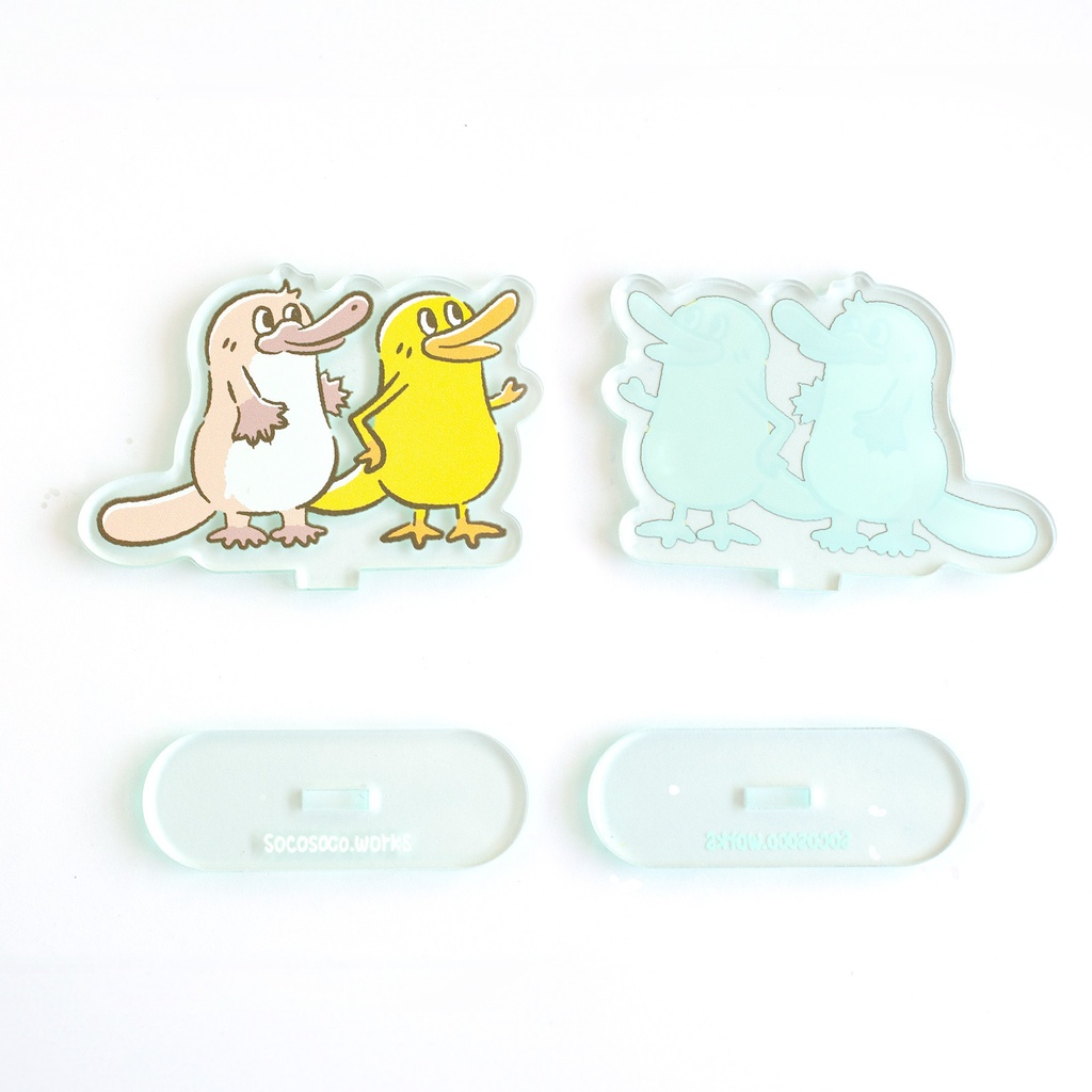 【カモノハシ&カモノハシ?のだばしくん】アクリルスタンド: あんしんBOOTHパック(匿名発送)