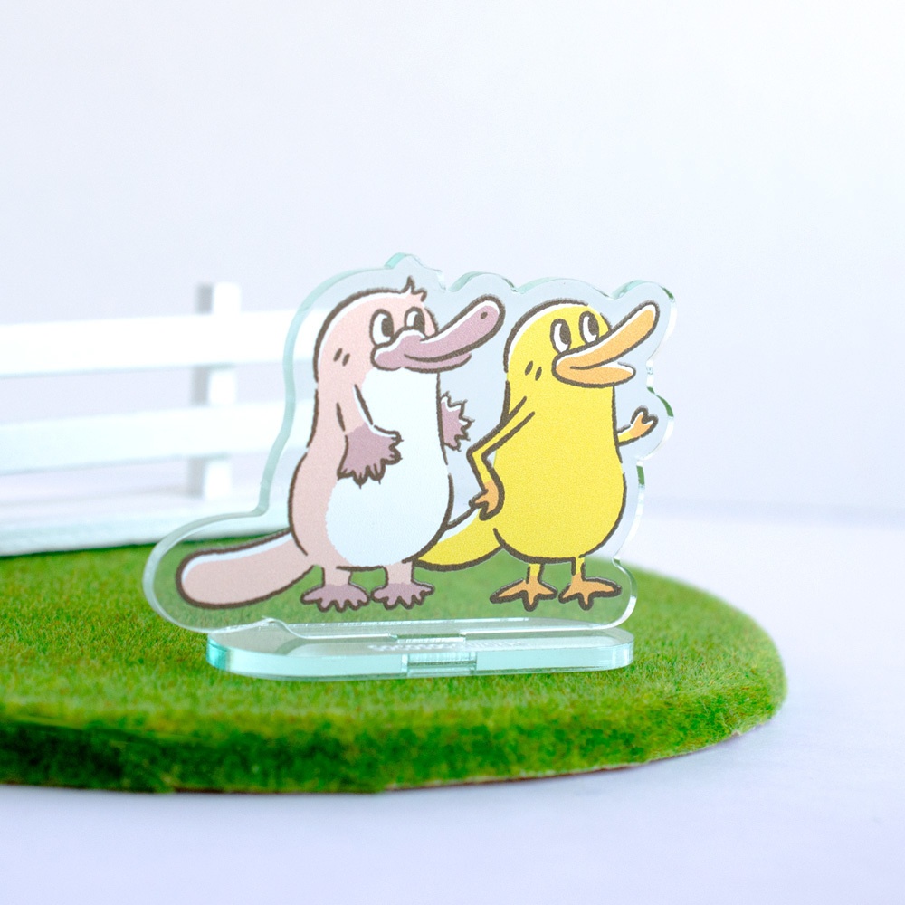 【カモノハシ&カモノハシ?のだばしくん】アクリルスタンド: あんしんBOOTHパック(匿名発送)