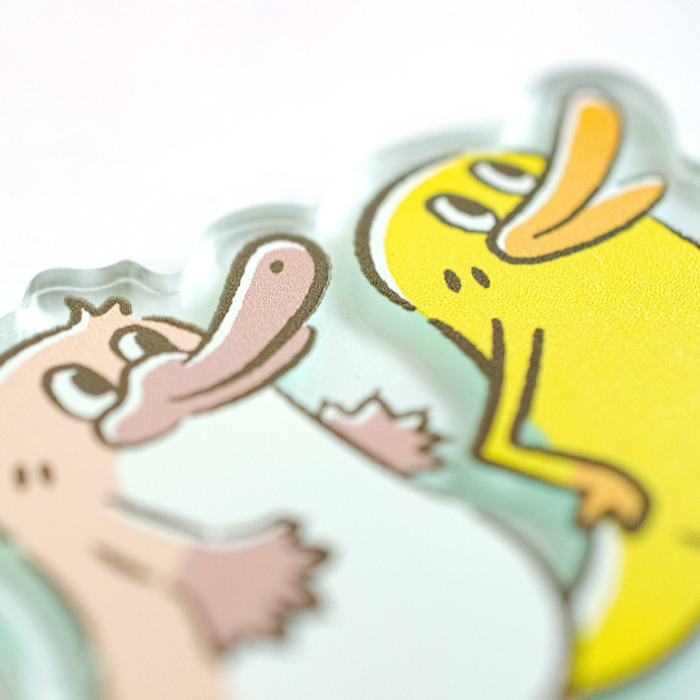 【カモノハシ&カモノハシ?のだばしくん】アクリルスタンド: あんしんBOOTHパック(匿名発送)