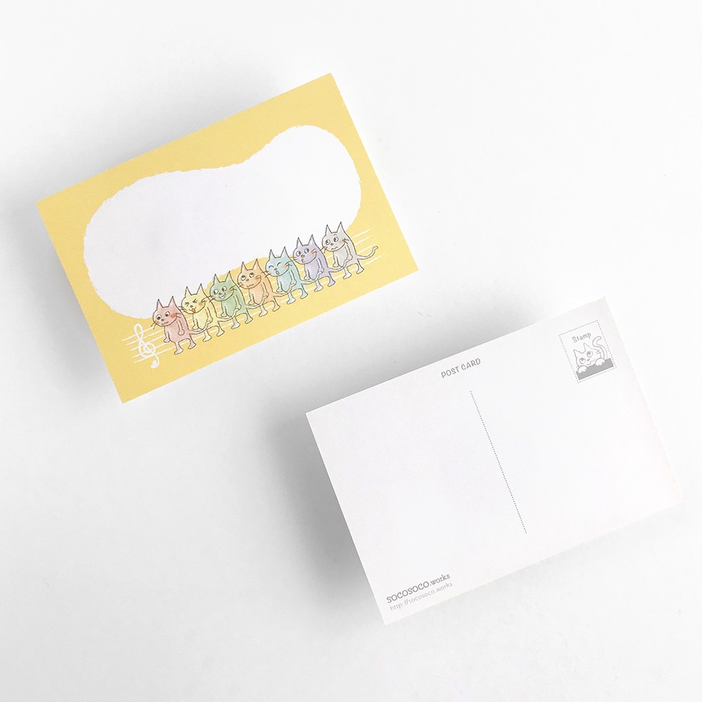 【行列ねこ】ポストカード: あんしんBOOTHパック(匿名発送)