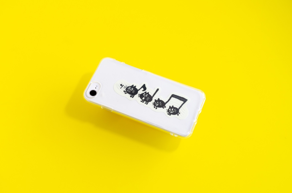 【おんぷネコ♪】蓄光ステッカー: あんしんBOOTHパック(匿名発送)