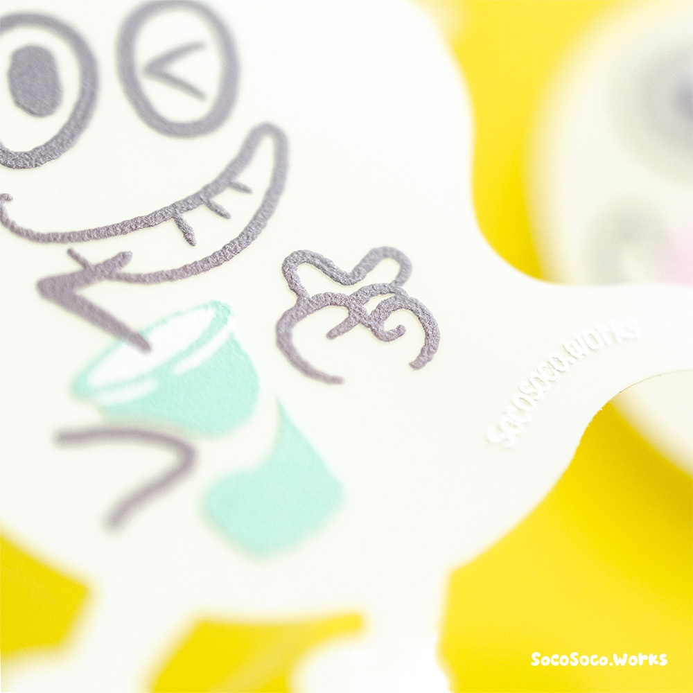 【テクテクおばけ】蓄光ステッカー: あんしんBOOTHパック(匿名発送)