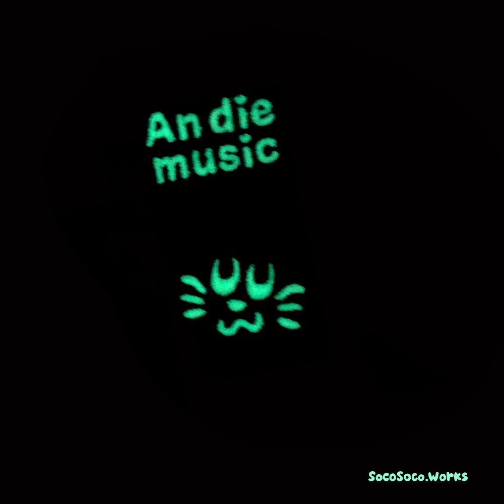 【おんぷネコ♪】蓄光刺繍ワッペン_物知り顔おんぷネコ♪: あんしんBOOTHパック(匿名発送)