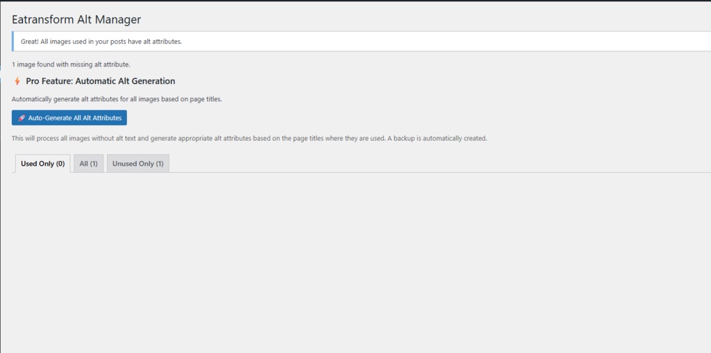 Eatransform Image Alt Manager Pro - WordPressプラグイン
