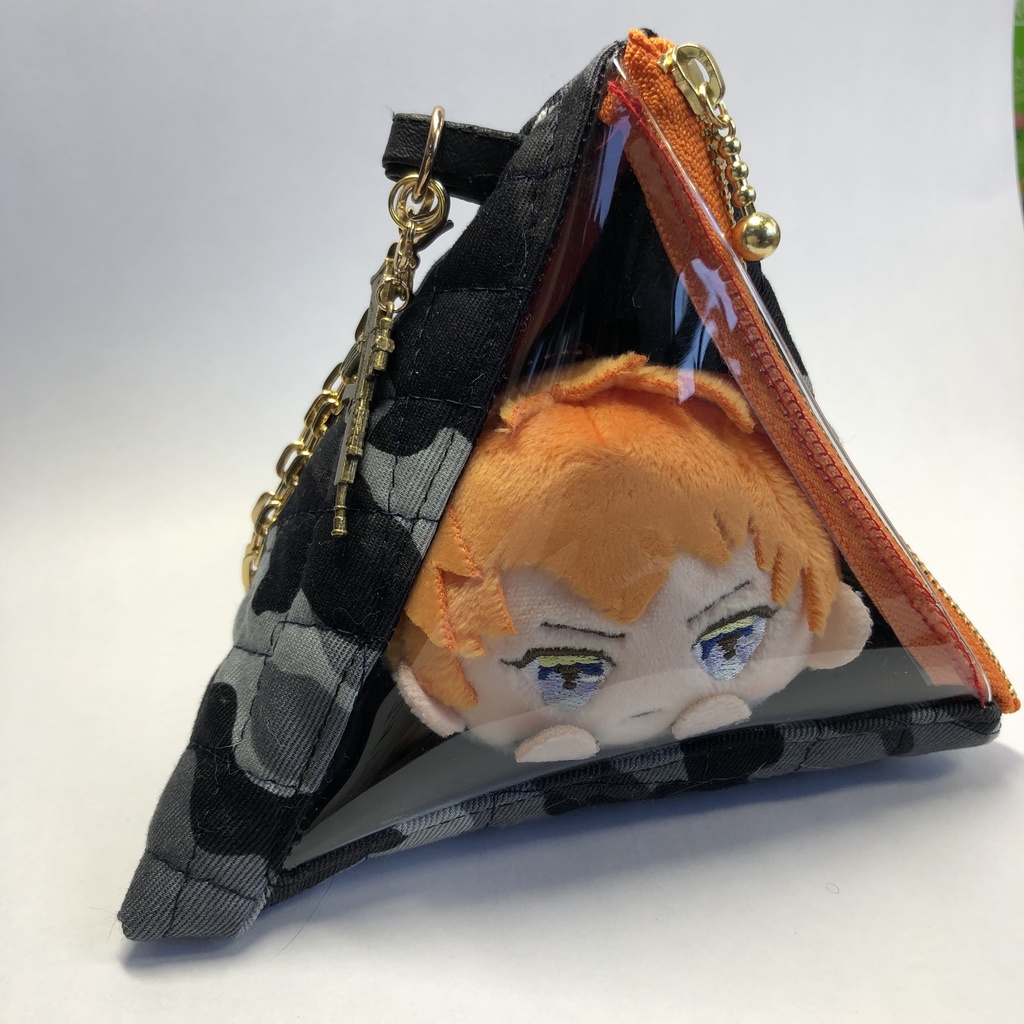 【もち・まんじゅう】トライアングルバッグチャーム (テトラポーチ)迷彩