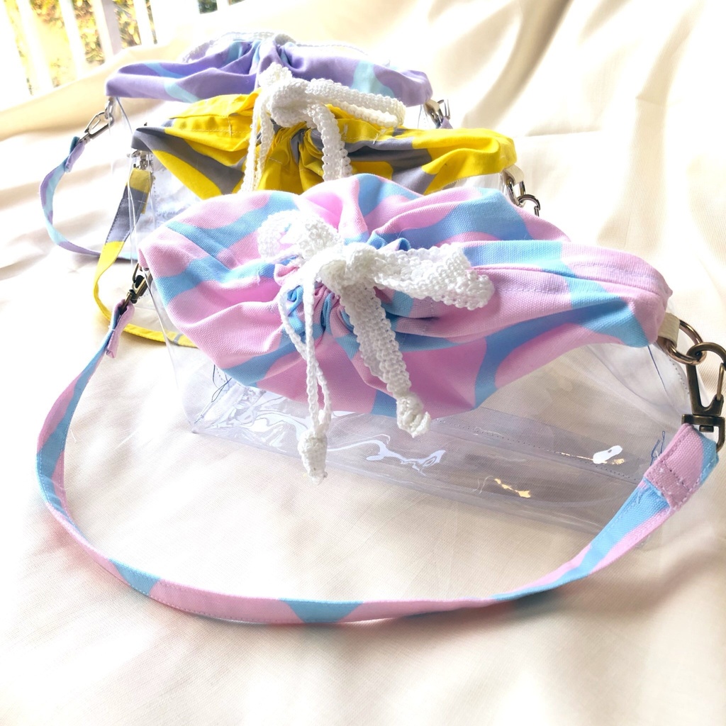 透明巾着ポーチ