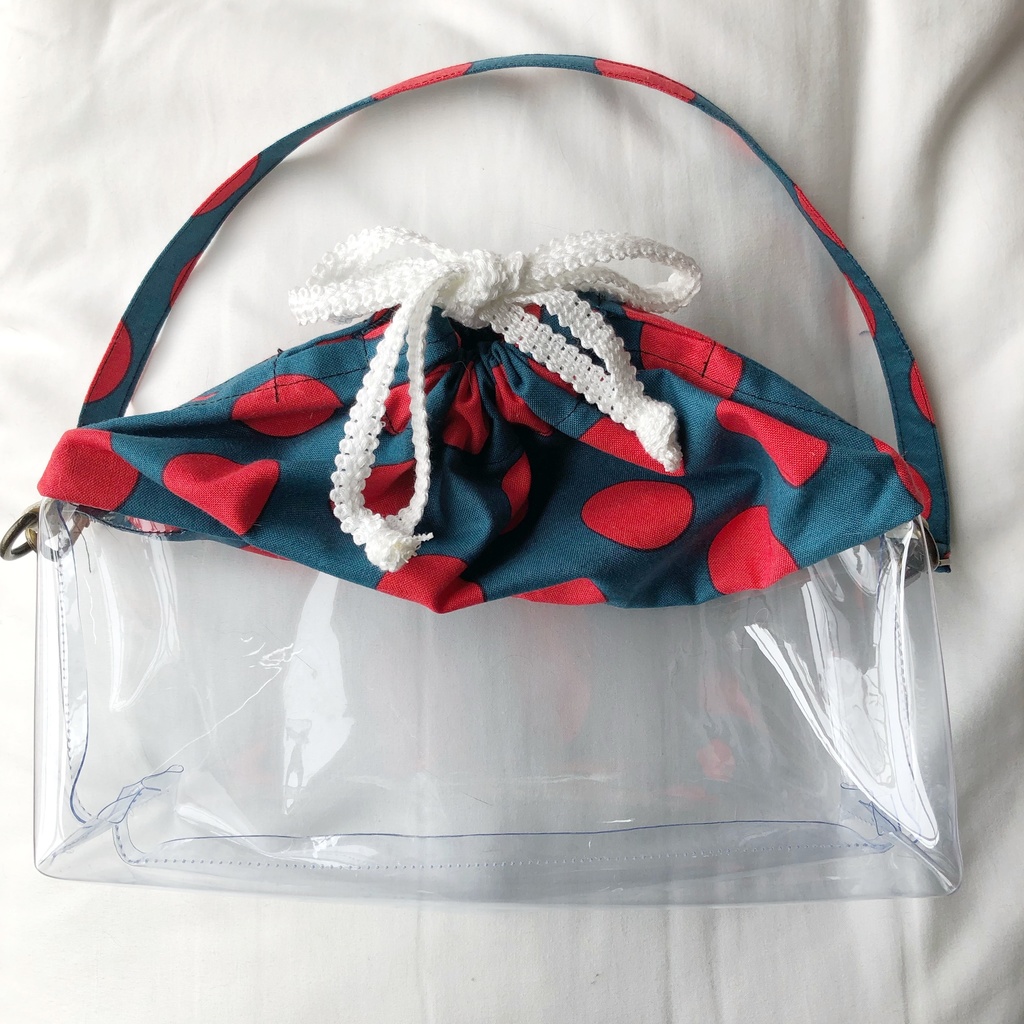 透明巾着ポーチ