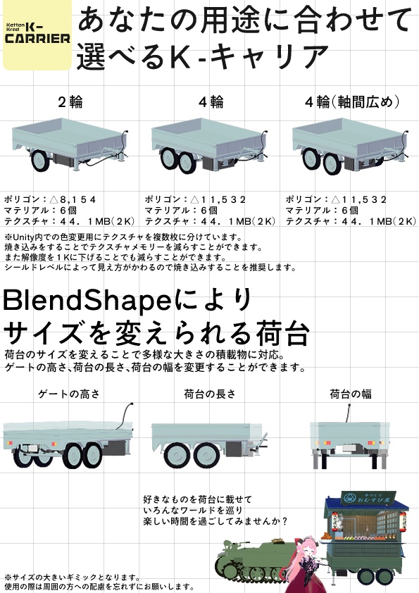 【MA対応・アドオン】K - Carrier【VRchat想定】