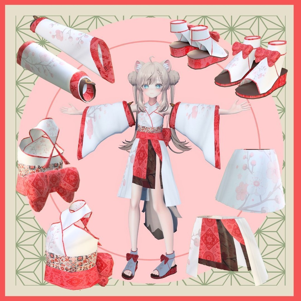 オリジナル衣装 巫女の華やぎ装束【マヌカ・真冬・桔梗・リアアリス】