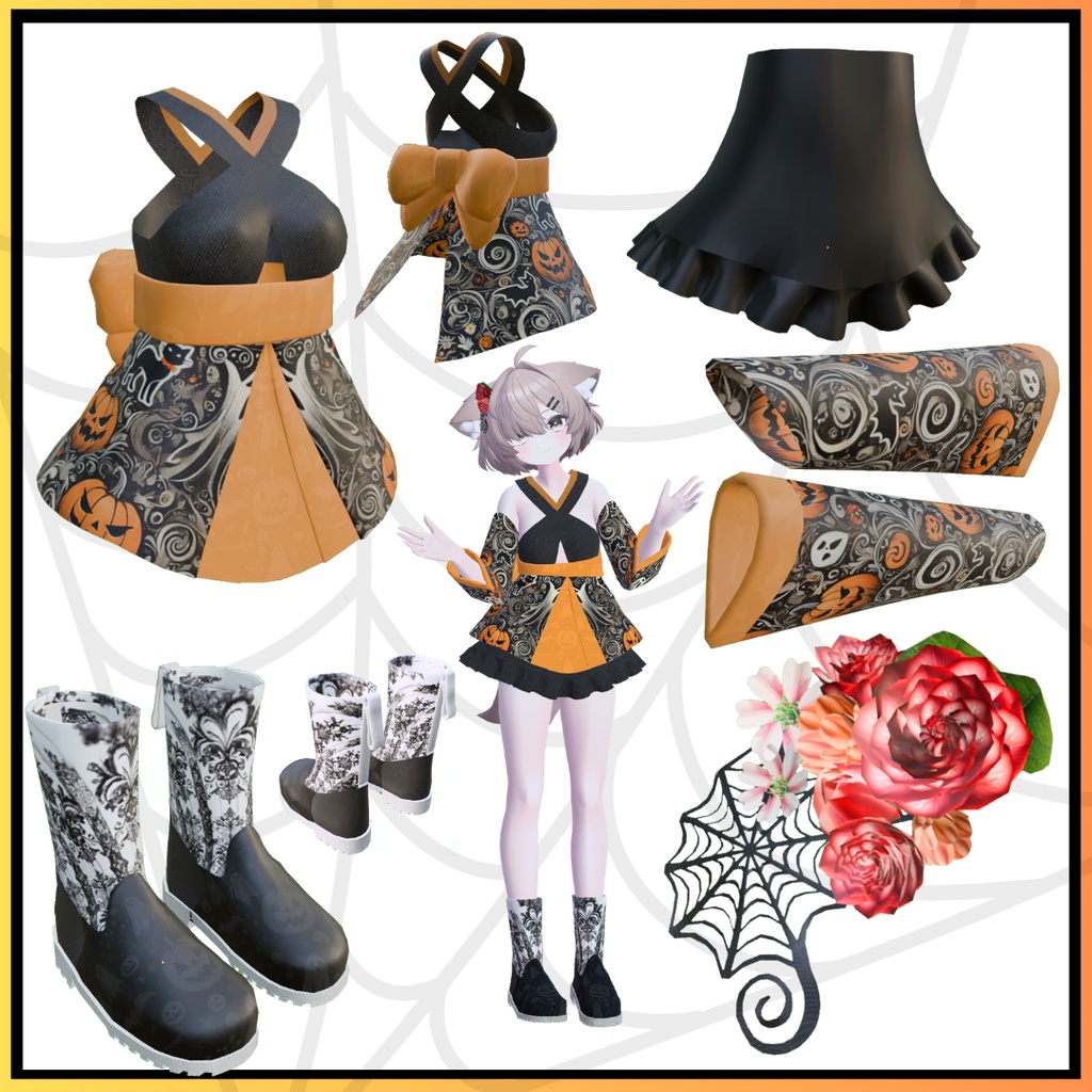 オリジナル衣装 霊夜のハロウィン和装 【真冬・マヌカ・NINA】