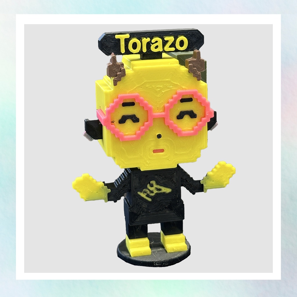 オリジナルボクセルアートフィギュア【ワンオフ3Dプリント製作品】