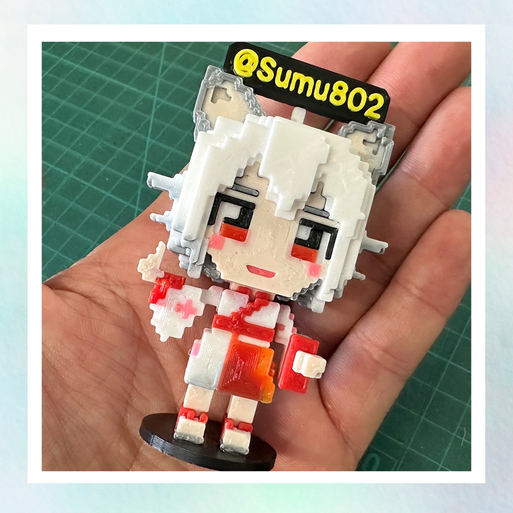 オリジナルボクセルアートフィギュア【ワンオフ3Dプリント製作品】