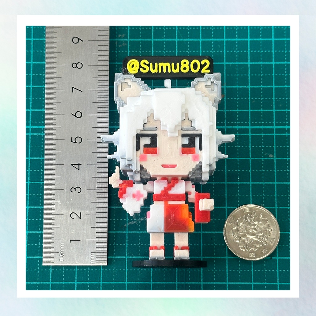 オリジナルボクセルアートフィギュア【ワンオフ3Dプリント製作品】
