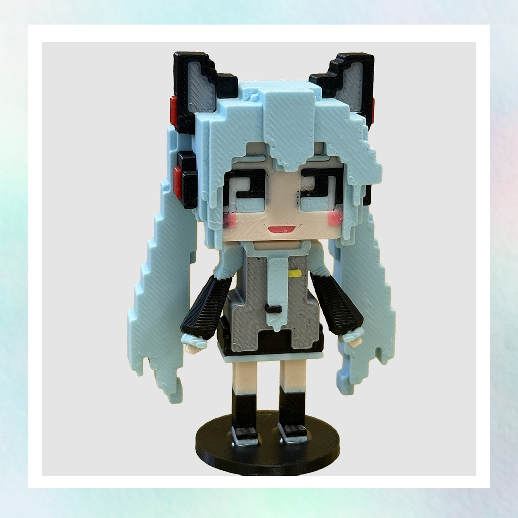 オリジナルボクセルアートフィギュア【ワンオフ3Dプリント製作品】