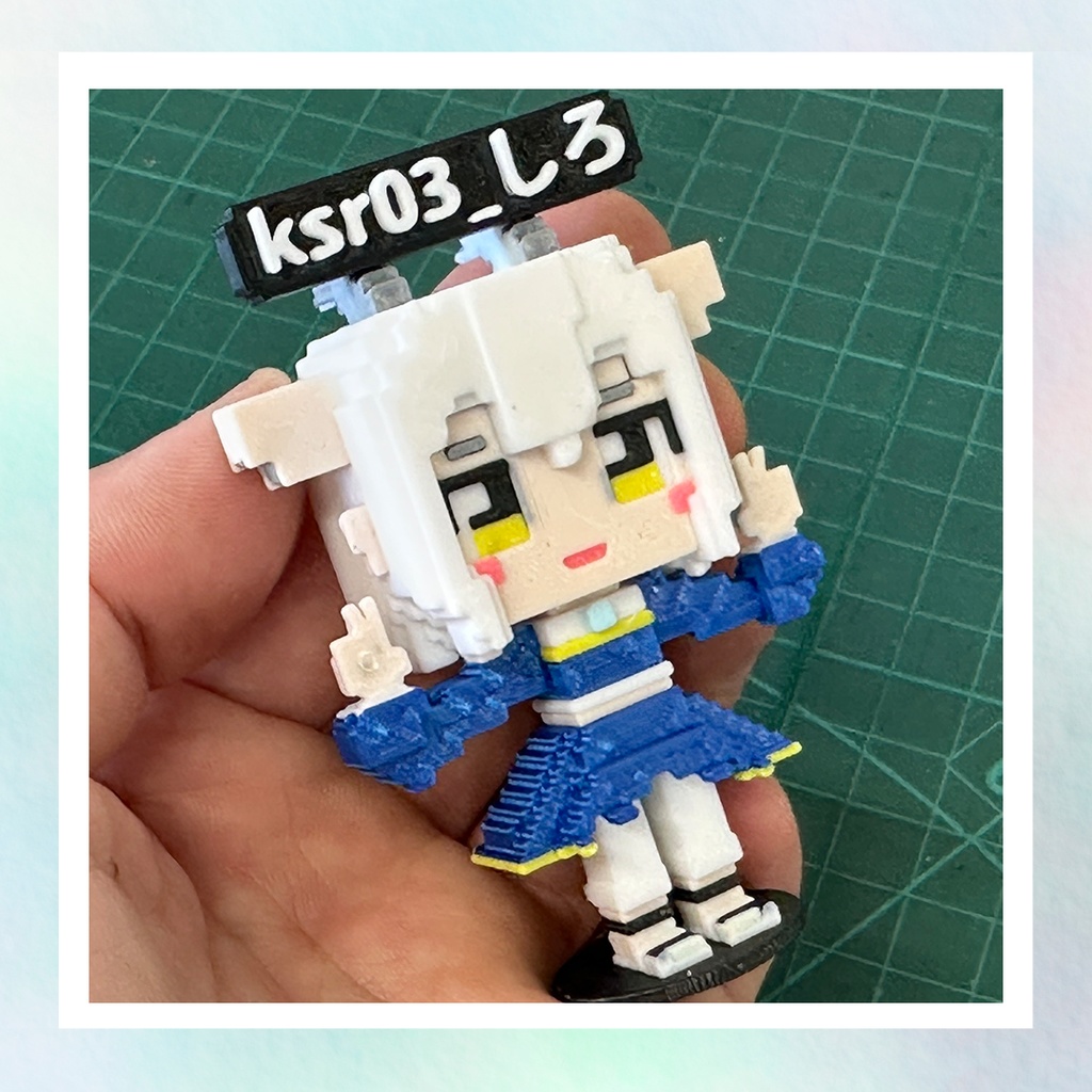 オリジナルボクセルアートフィギュア【ワンオフ3Dプリント製作品】