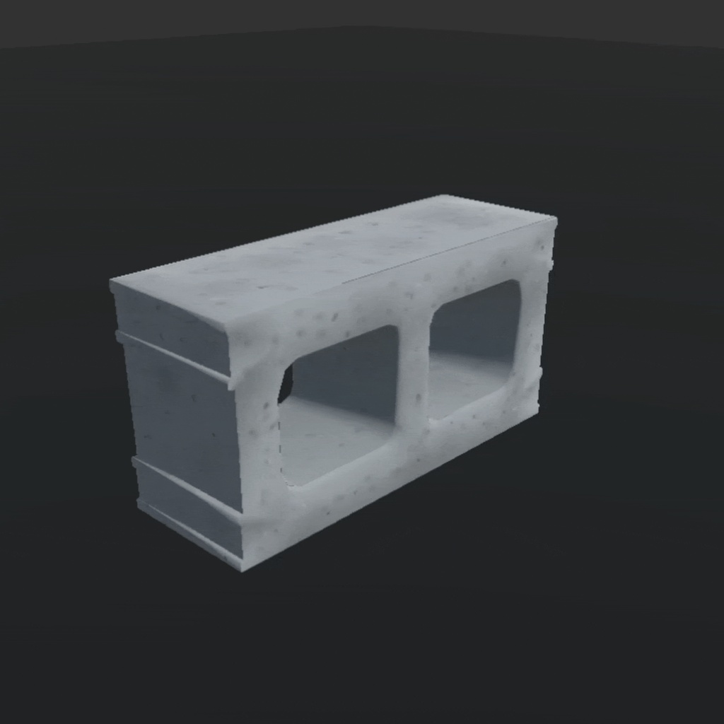Throwable 3D Cinder Block Asset! Made for Twitch Integrated Throwing System!