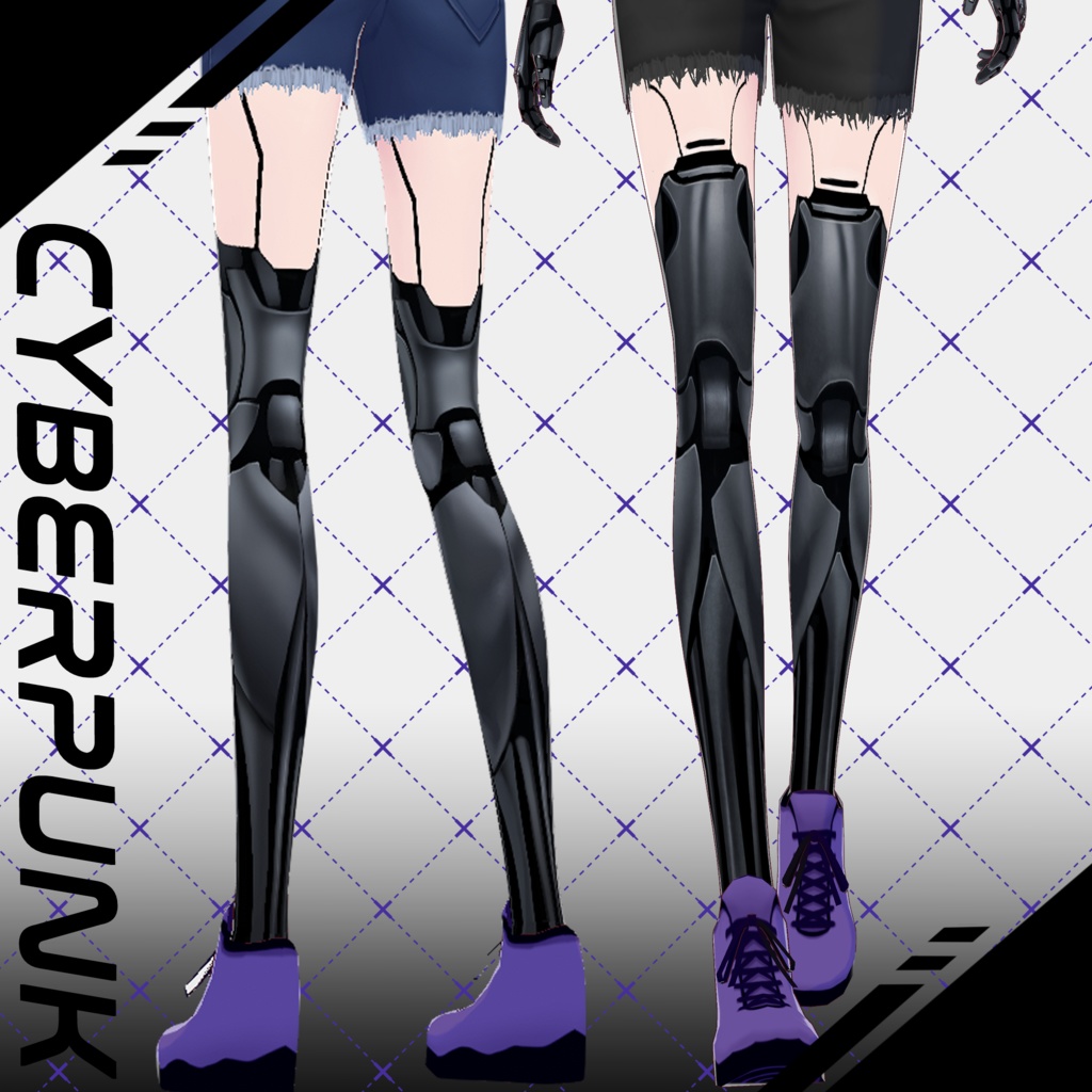 【VRoid】サイバーパンク サイボーグパーツ