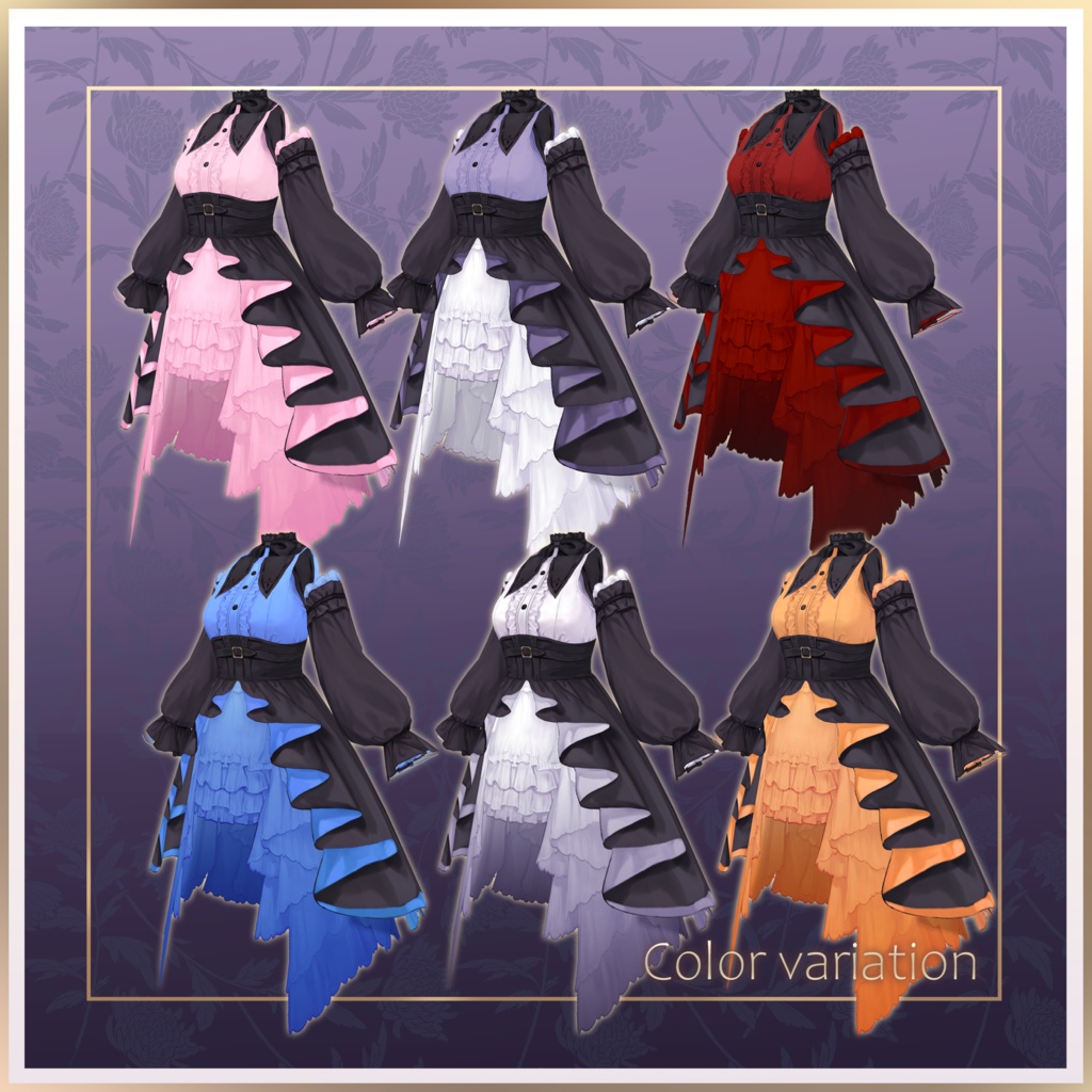 【VRoid用】ゴシックドレス