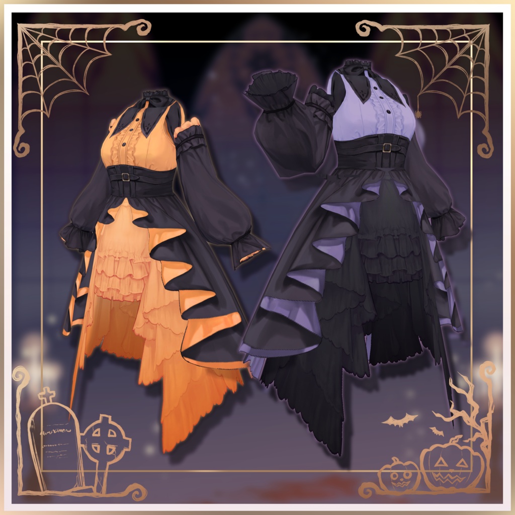 【VRoid用】ゴシックドレス