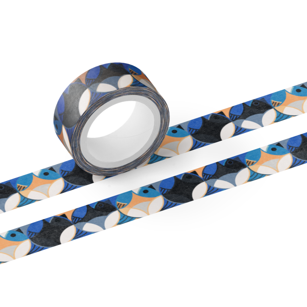 瑠璃鳥七宝紋　Masking tape
