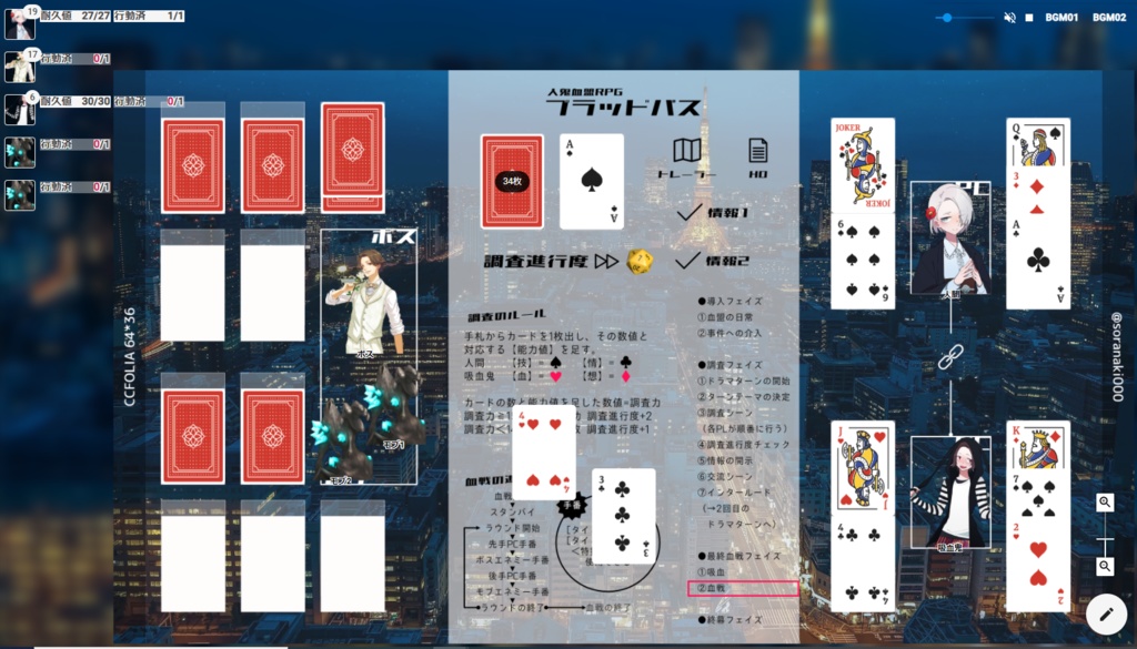 【ブラッドパス】ココフォリア用マップシート【全パターン対応】