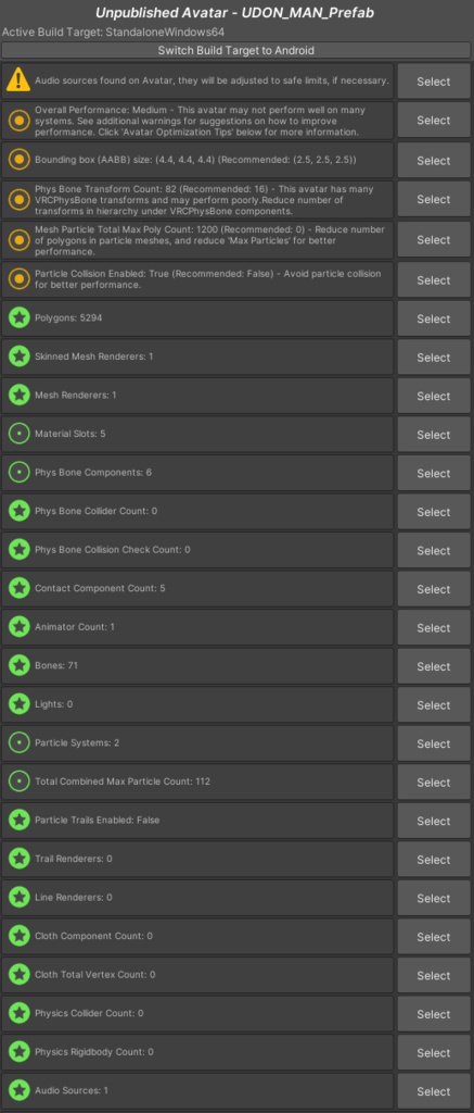 【VRChat想定Avatar】VRChat Avatars3.0 かけうどん(ペン機能付き!)2022/10/01更新