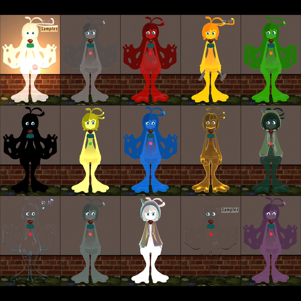 【VRChat想定Avatar】スライムのリュムネ(PC対応のみ)