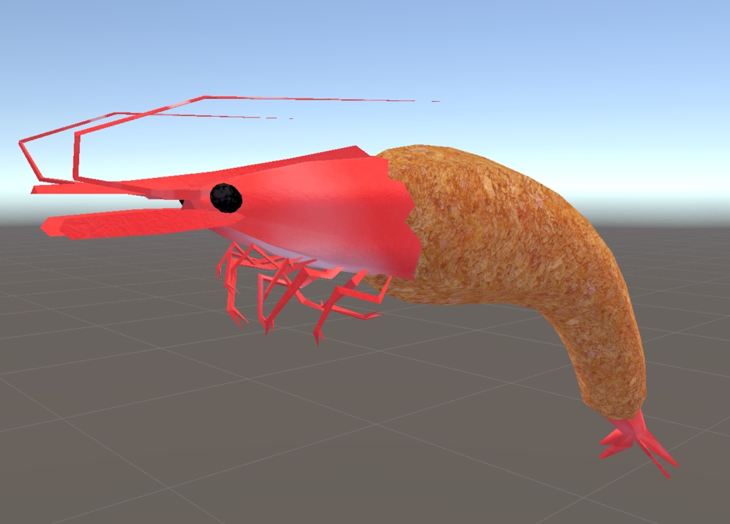 【VRC向け 3Dモデル】頭に乗せてもよさそうなエビフライ