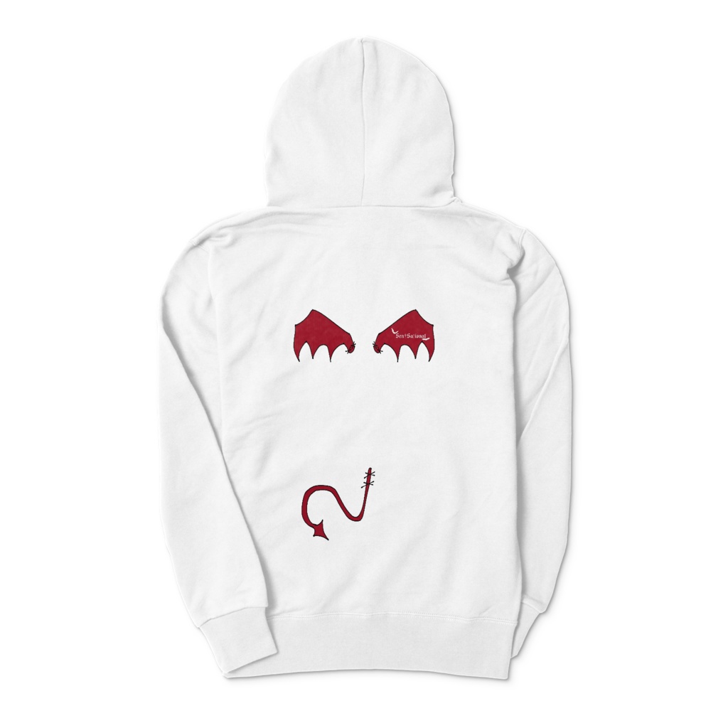 【パーカー】こうもりパンダお腹に飼えるパーカー