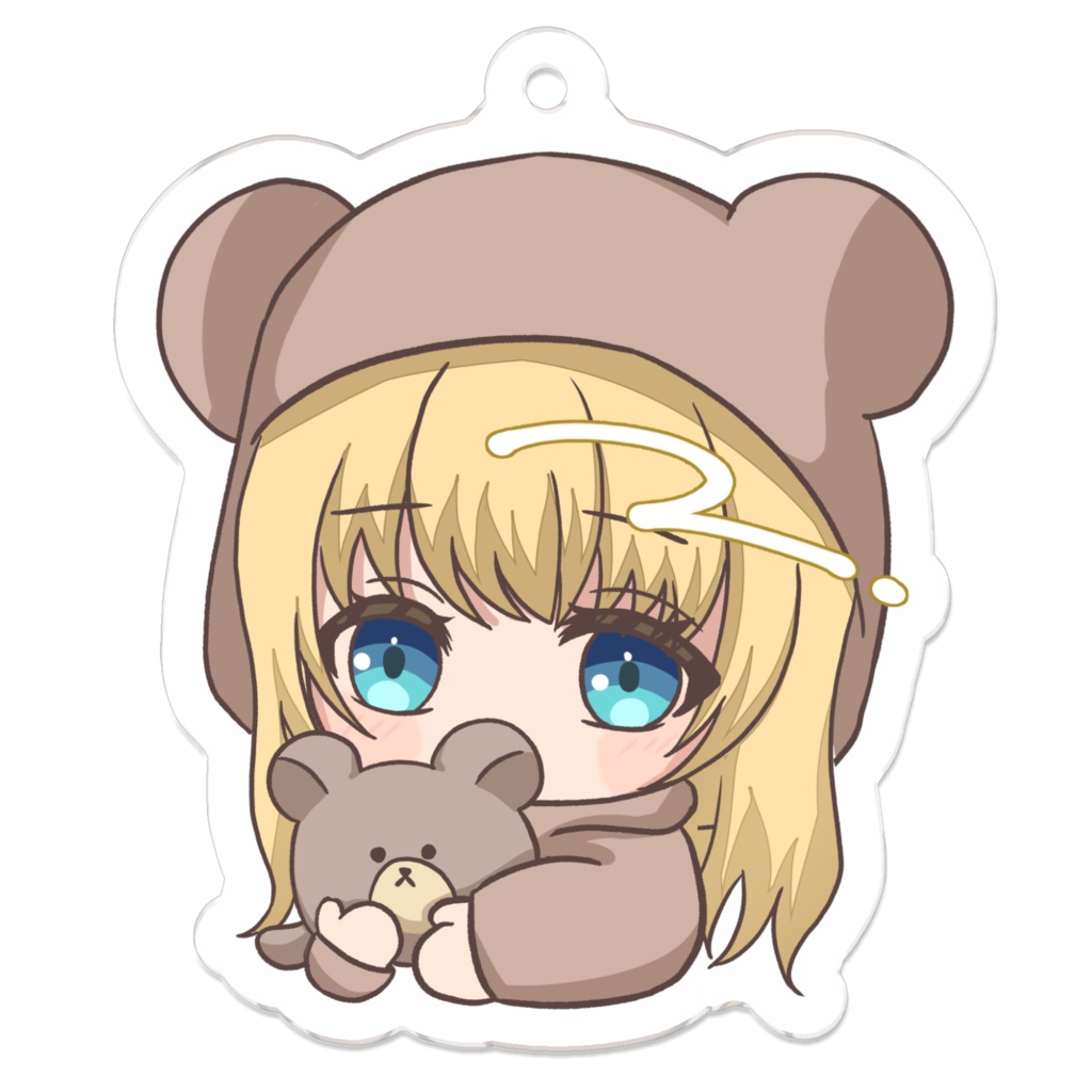 【４周年記念】花凪まな クマみみパーカー アクリルキーホルダー