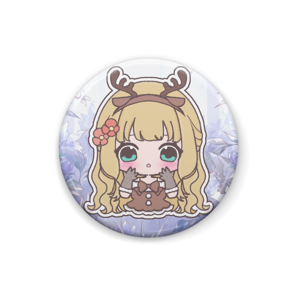 花凪まな クリスマス缶バッチ2025　トナカイ