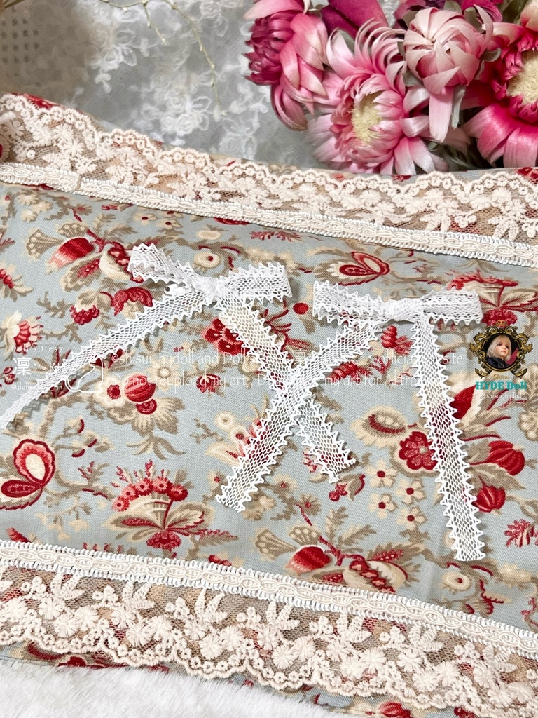 1/4ドール用ベビードレス・ドロワーズ・ベッドリボン付き