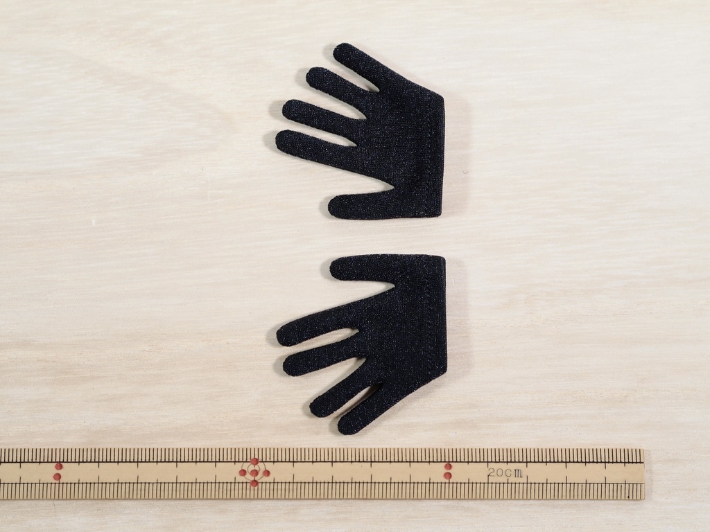 【DDデカハンド】ノーマルハンド手袋(ハーフ黒)【HB-D02-黒】【g25】