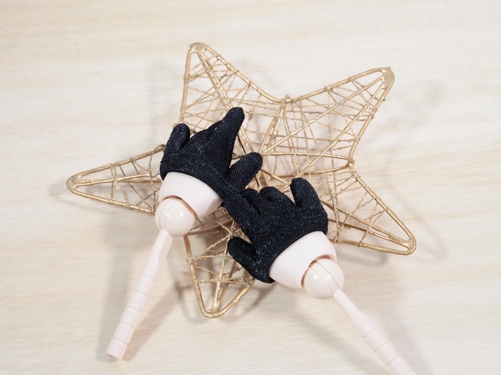 【MDD】ノーマルハンド手袋(ハーフ黒)【H-M02-黒】