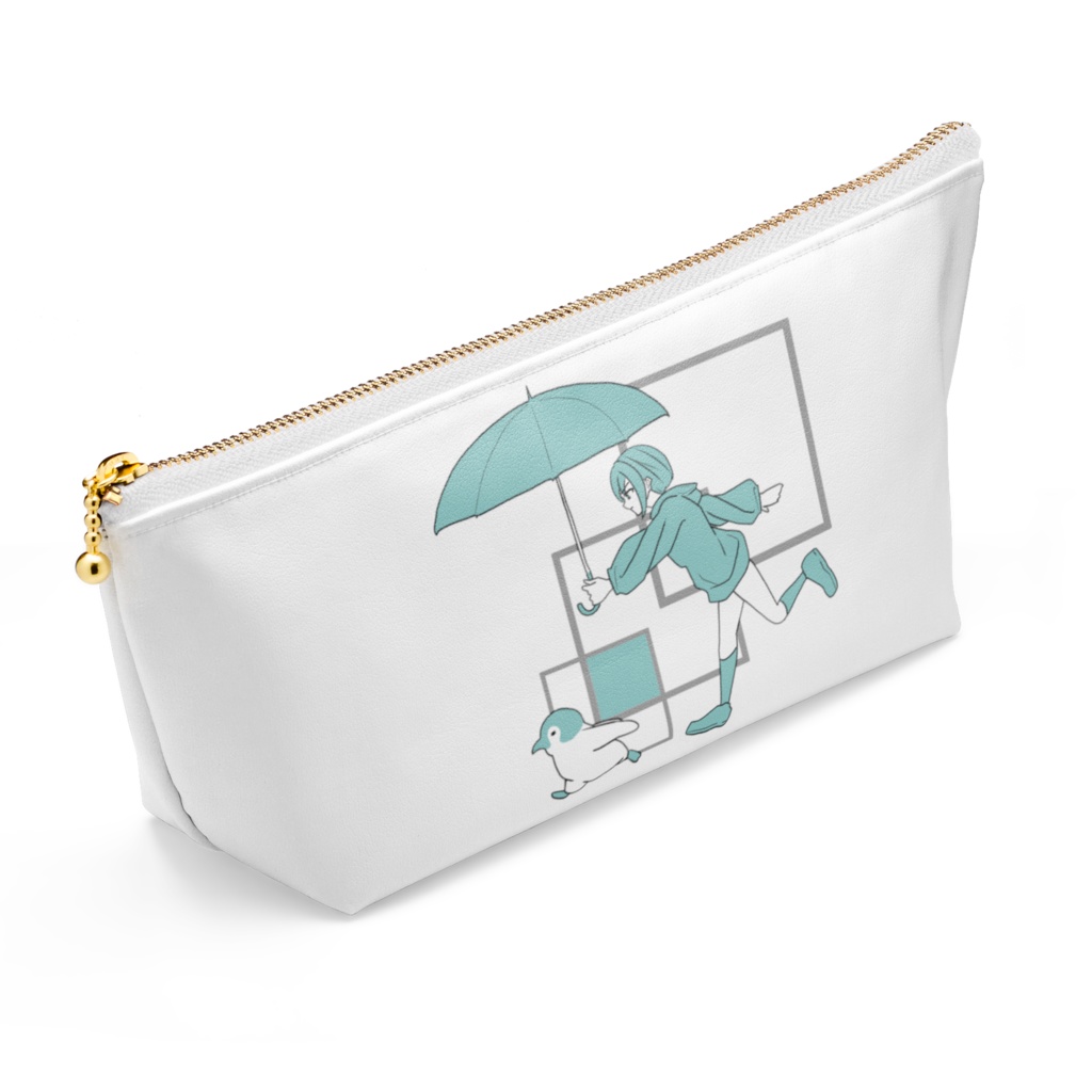 傘と少女とペンギン