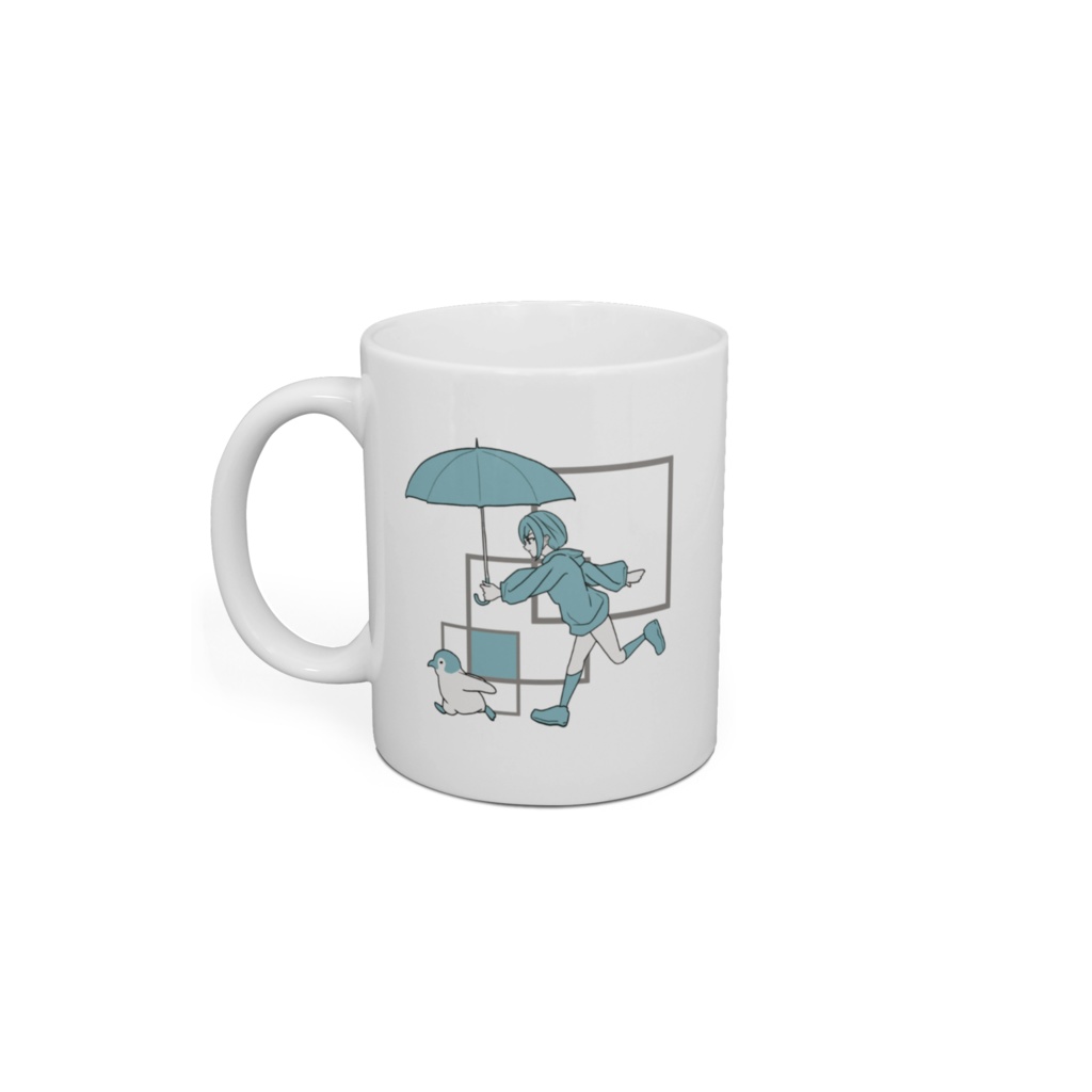 傘と少女とペンギン