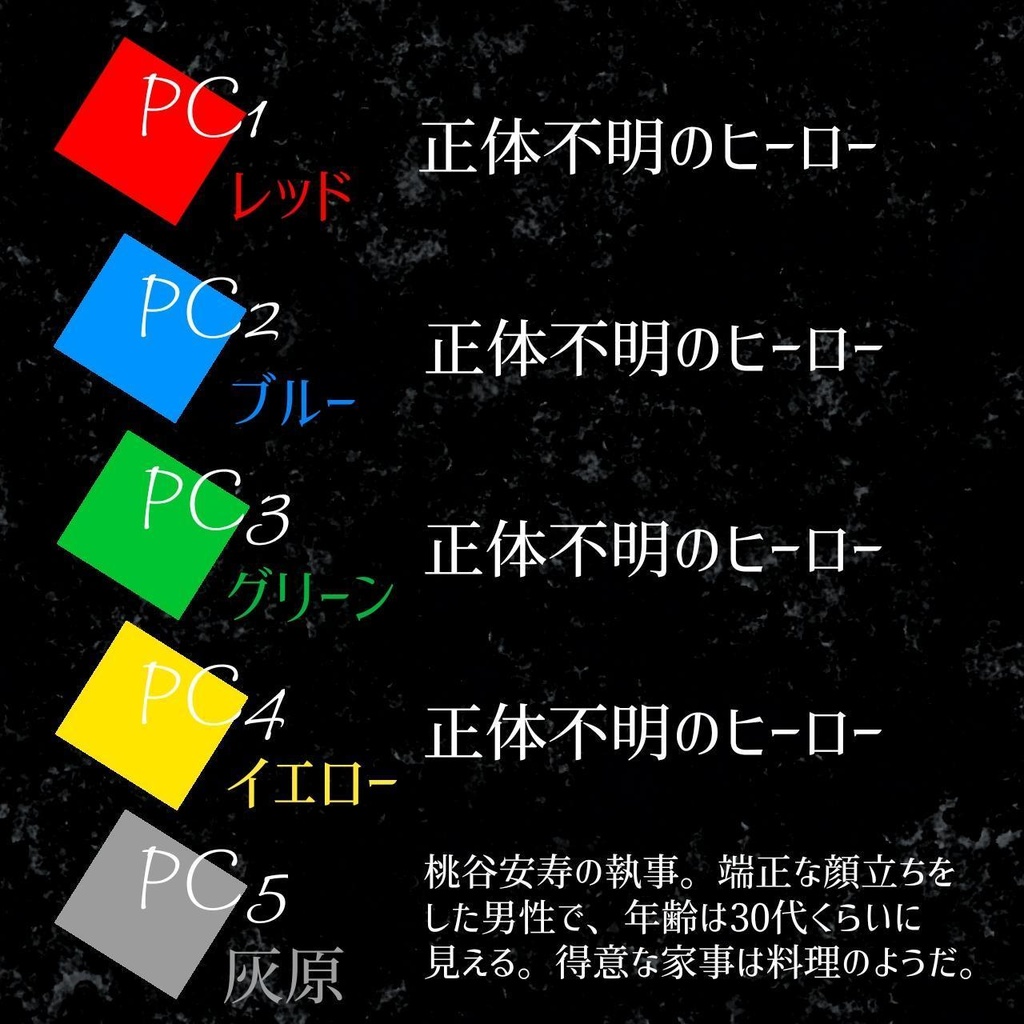 【5PL+GM】マーダーミステリー「ハローマイヒーロー」