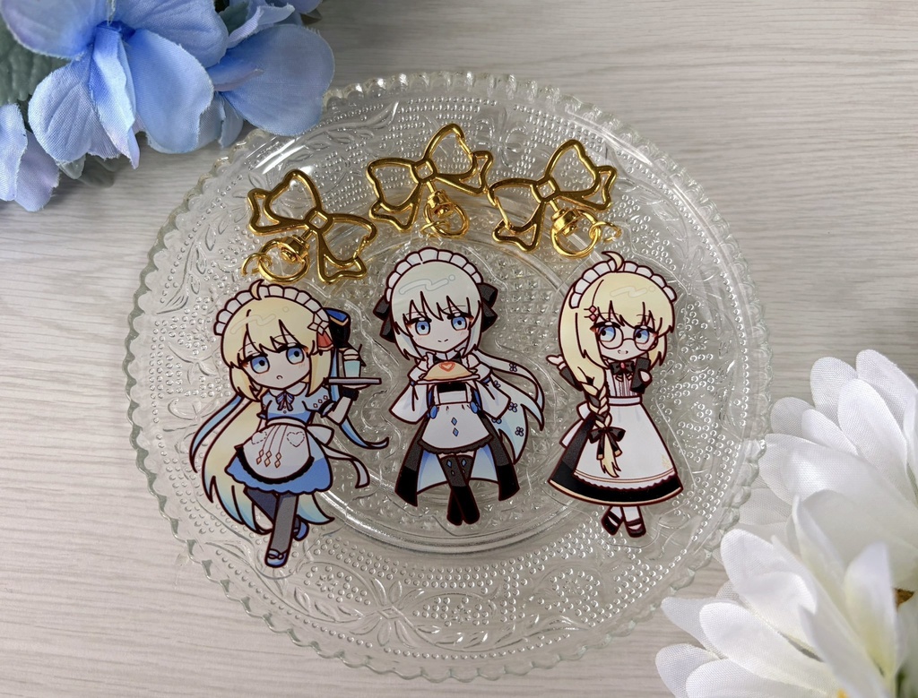 トネリコ・モルガンメイドアクキー+ステッカー（ALLセット）