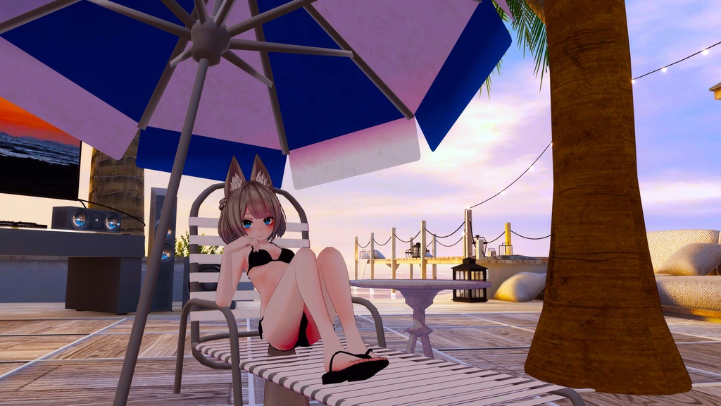 「Private Beach」どこでも置ける、バカンスギミック