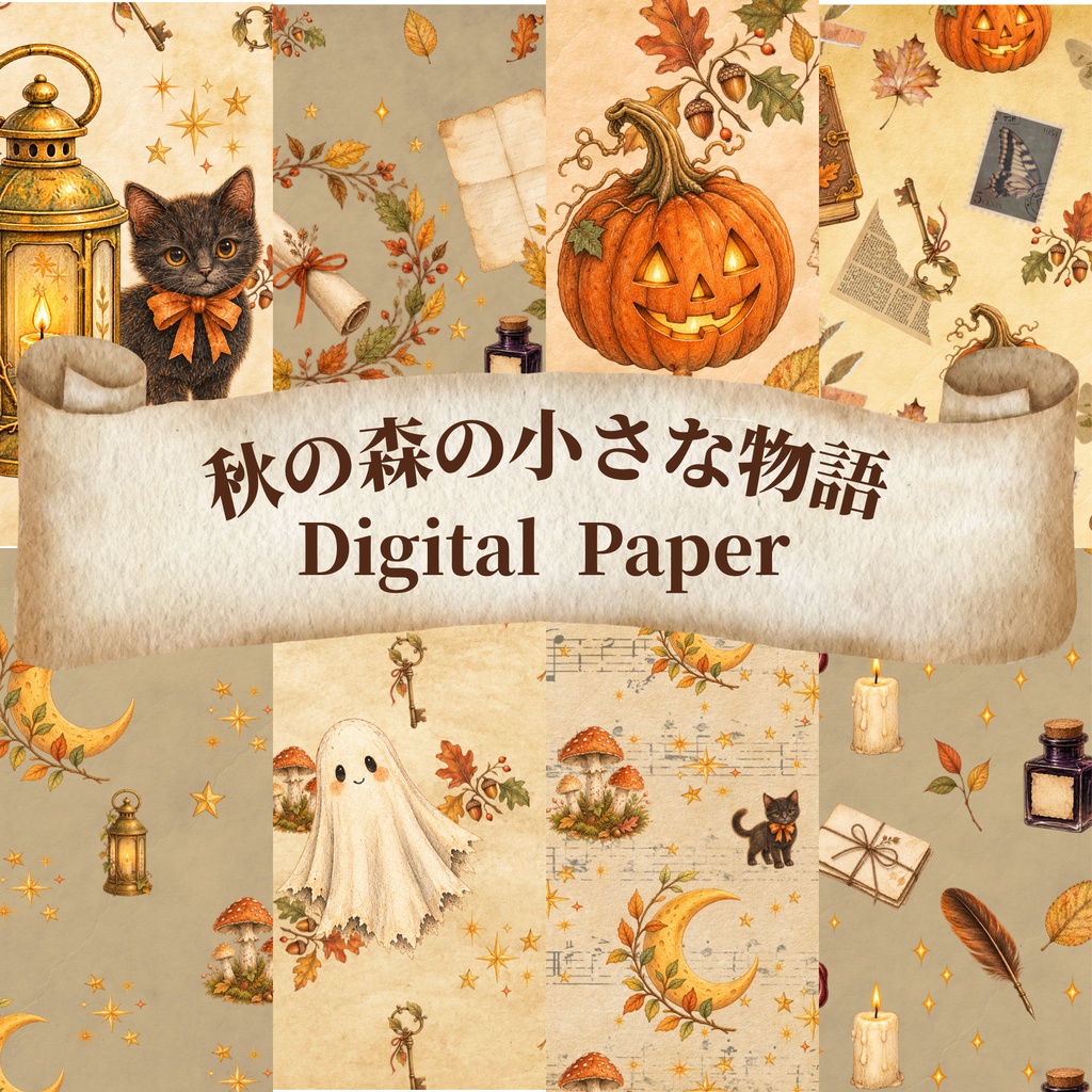 秋の森の小さな物語　Digital paper