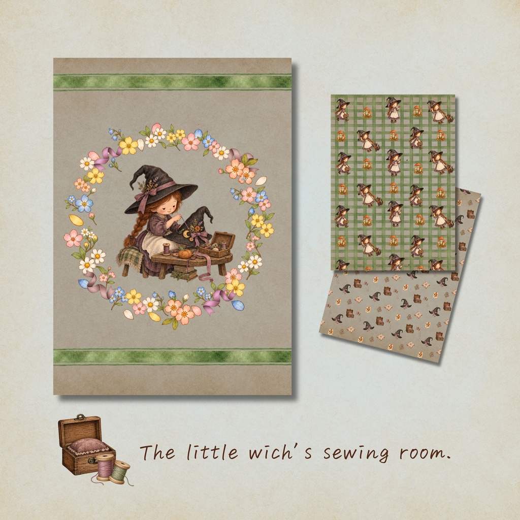 Cozy Halloween Days | A4 デザインペーパー12枚セット