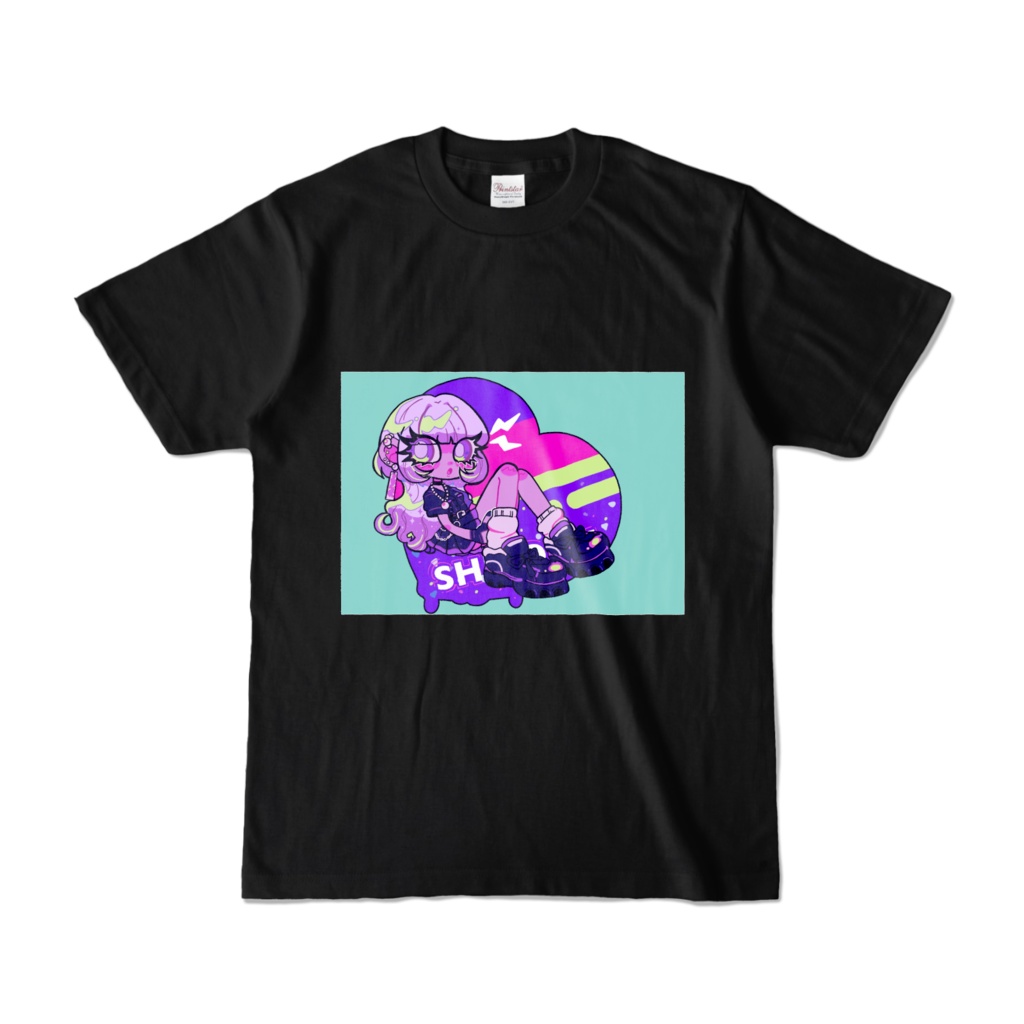 SHIRORU Tシャツ-blue(Black)