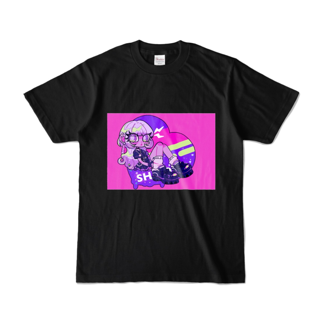 SHIRORU Tシャツ-pink(Black)