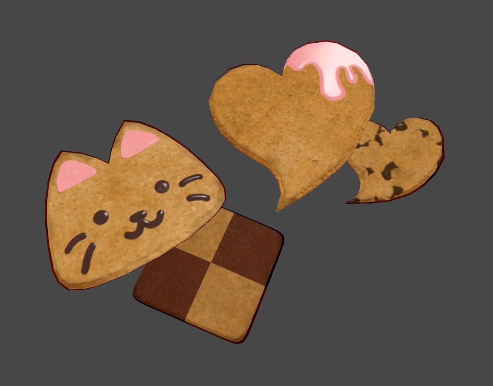 クッキー型ヘアアクセ