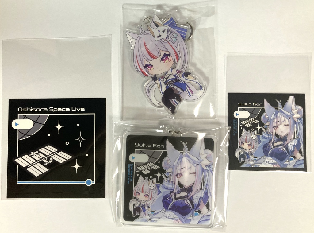 雪尾紺 アクキーWセット【推し宙スペースライブ】