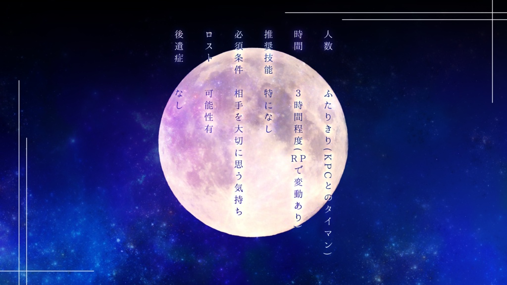 【CoC】可惜夜、ふたりで。