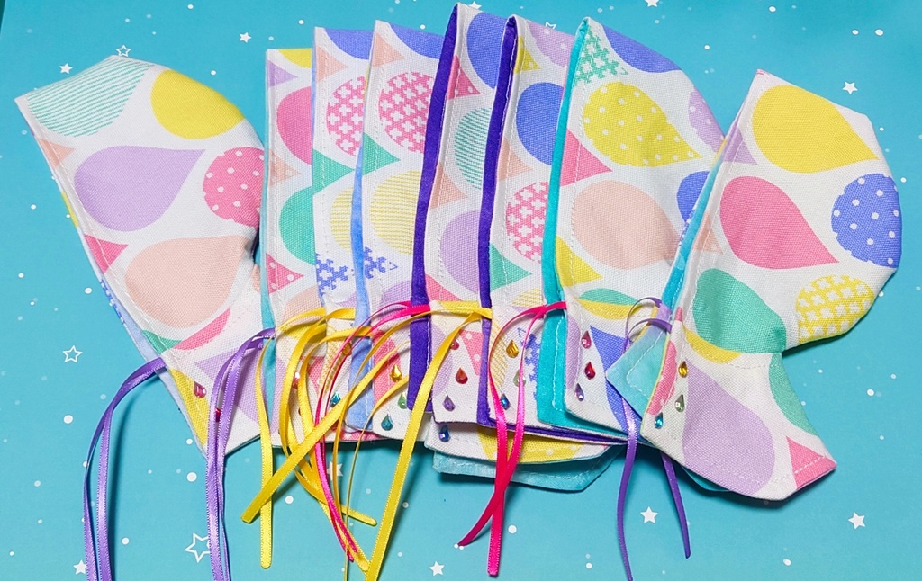 (ランダムお楽しみ❣)カラフル🌧レインドロップ🌧マント